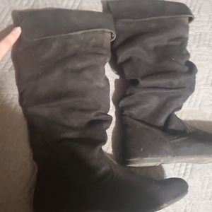 Kohls Knee High Suede Slouch Boots